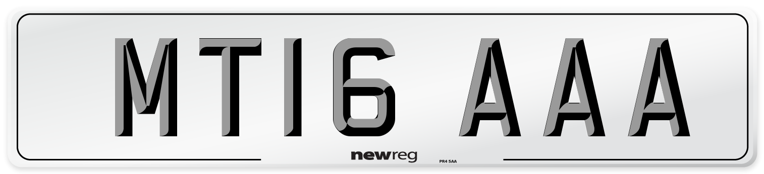 MT16 AAA Number Plate from New Reg